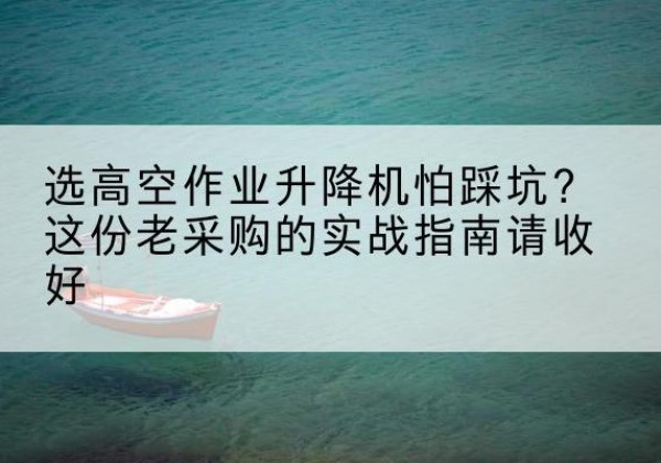 南岸区高空作业升降机厂家推荐-选高空作业升降机怕踩坑？这份老采购的实战指南请收好