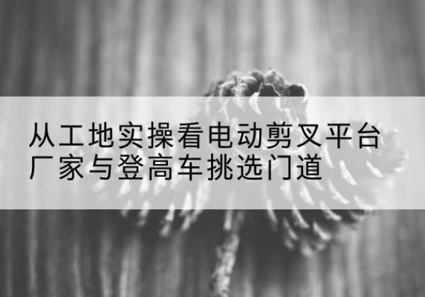 南岸区电动剪叉升降平台厂家-从工地实操看电动剪叉平台厂家与登高车挑选门道
